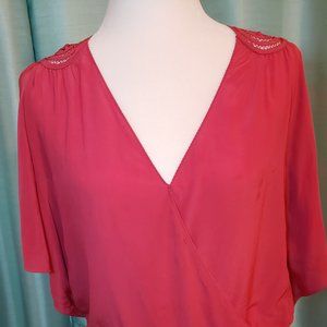 Silk Butterfly Sleeve Top